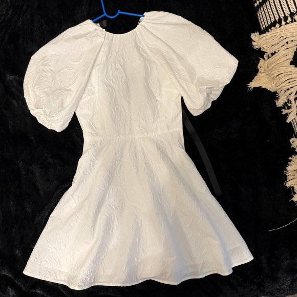 H&M JACQUARD-WEAVE TIE-BACK DRESS size XS - Picture 3 of 4